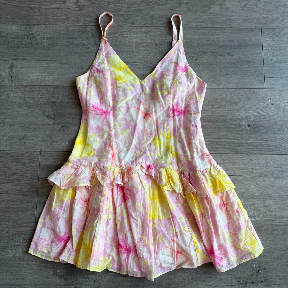 LoveShackFancy Fabienne Cotton-Silk Mini Dress - size 6 - Picture 7 of 10